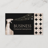ラグジュアリー金ゴールドハウスクリーニングサービススプレークリーナー 名刺 (正面)