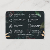 ラグジュアリー金ゴールドバララッシュアフターケアカード 名刺 (裏面)