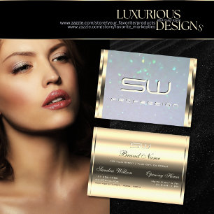 ラグジュアリー金ゴールドパールグリッター3Dレター開館時間 名刺