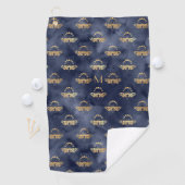 ラグジュアリー金ゴールドビーネイビーナイトシナル ゴルフタオル (インサイチュ)