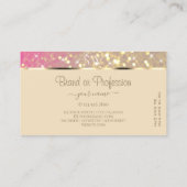 ラグジュアリー金ゴールドピンクパープルグリッタースターズアンドイニシャル 名刺 (裏面)