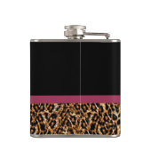 ラグジュアリー金ゴールドファーヒョウ柄メイブボウ(名前あり) フラスク (裏面)