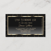 ラグジュアリー金ゴールドフレームダークモダングラディエントラグジュアラム 名刺 (裏面)