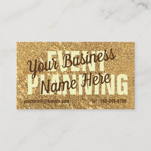 ラグジュアリー金ゴールドフロストグリッターモダン ガーリー 名刺 (正面)