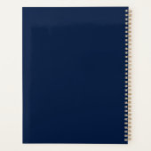 ラグジュアリー金ゴールドフローラネイビーブルーウェディングプランナー プランナー手帳 (裏面)