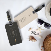 ラグジュアリー金ゴールドフローラミニマルカスタム主義モノグラム ラゲッジタグ