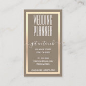 ラグジュアリー金ゴールドベージュフローラ書道かわいらしリース 名刺 (裏面)