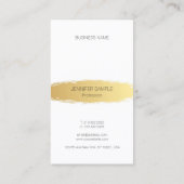 ラグジュアリー金ゴールドホワモダンイエレガントトシンプルプレーン 名刺 (裏面)