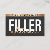 ラグジュアリー金ゴールドボトックスフィラーインストラクションアフターケアブー 名刺 (正面)