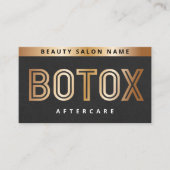 ラグジュアリー金ゴールドボトックスフィラーインストラクションアフターケア  名刺 (正面)