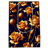 ラグジュアリー金ゴールドボホバラコレクシモダンョン ミディアムペーパーバッグ (裏面)