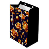 ラグジュアリー金ゴールドボホバラコレクシモダンョン ミディアムペーパーバッグ (裏面アングル)