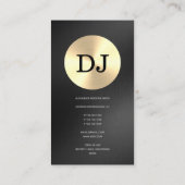 ラグジュアリー金ゴールドメタフェイクルモノグラムDJ 名刺 (裏面)