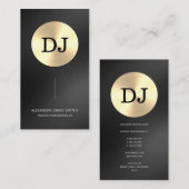 ラグジュアリー金ゴールドメタフェイクルモノグラムDJ 名刺 (正面/裏面)