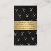 ラグジュアリー金ゴールドメタルサロンシアーズ 名刺 (裏面)