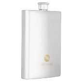 ラグジュアリー金ゴールドモパーソナライズされたノグラム フラスク (右)