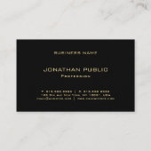 ラグジュアリー金ゴールドルックエレガントプロフェッショナル 名刺 (裏面)