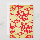 ラグジュアリー金ゴールドレッドクイーンオブハート誕生日 招待状 (裏面)