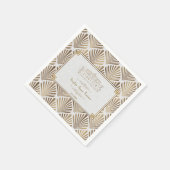 ラグジュアリー金ゴールド素晴らしアールデコギャツビー18誕生日 スタンダードカクテルナプキン (角)