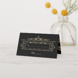 ラグジュアリー金ゴールド素晴らしブラックGatsby Roaring 20結婚s プレイスカード