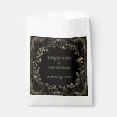 ラグジュアリー金ゴールド&ブラックセピアフローラ仕上げ フェイバーバッグ (正面)