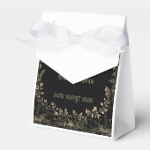 ラグジュアリー金ゴールド&ブラックセピアフローラ仕上げ フェイバーボックス (正面サイド)