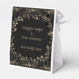 ラグジュアリー金ゴールド&ブラックセピアフローラ仕上げ フェイバーボックス