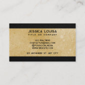 ラグジュアリー金ゴールド&ブラック 名刺 (裏面)