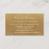 ラグジュアリー金ゴールド《写真》ぼけ味グラモーブティック 名刺 (裏面)