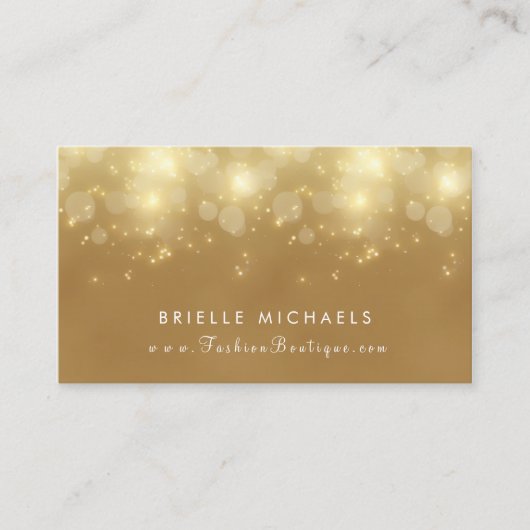 ラグジュアリー金ゴールド《写真》ぼけ味グラモーブティック 名刺 (正面)