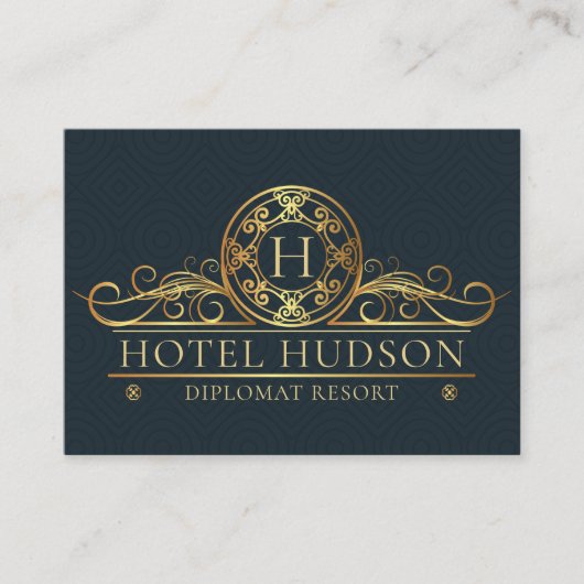 ラグジュアリー金ゴールド 名刺 (正面)