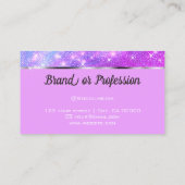 ラグジュアリー銀河系マーブルグリッターシャイニースターズシック 名刺 (裏面)