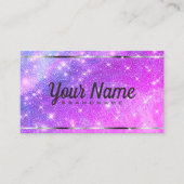 ラグジュアリー銀河系マーブルグリッターシャイニースターズシック 名刺 (正面)