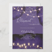 ラグジュアリー銀河系リタイアメントパーティー – スターリーナイト 招待状 (正面)