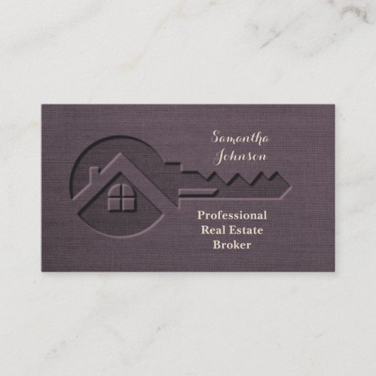 ラグジュアリー鍵ブルーベリ実在ーエステート名刺 名刺 (正面)