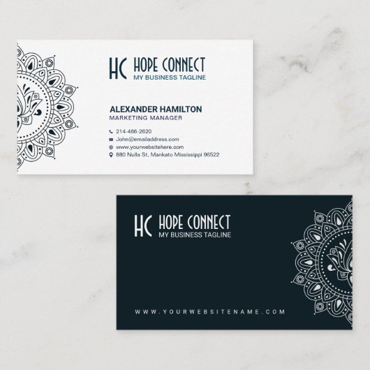 ラグジュアリー高品質ミニマリスト白 名刺 (正面/裏面)