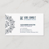 ラグジュアリー高品質ミニマリスト白 名刺 (正面)