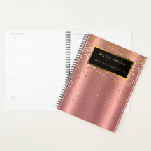 ラグジュアリー2in1グリッター金ゴールドピンクスタービジネスカード&A