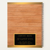 ラグジュアリー2in1金ゴールドウッドモダンビジネスカード& プランナー手帳 (裏面)