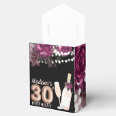 ラグジュアリー30th大人誕生日バラワインパーソナライズされた フェイバーボックス (オープン)