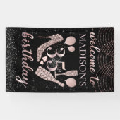 ラグジュアリー35th誕生日パーソナライズされたウェルカムサイン 横断幕 (横)