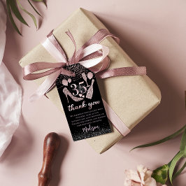 ラグジュアリー35th誕生日パーソナライズされたサンキュー ギフトタグ