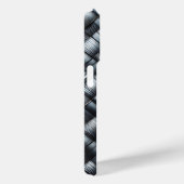 ラグジュアリー3Dカーボン鋼編み込みスマホケース - メタリック Case-Mate iPhoneケース (裏面 / 右)