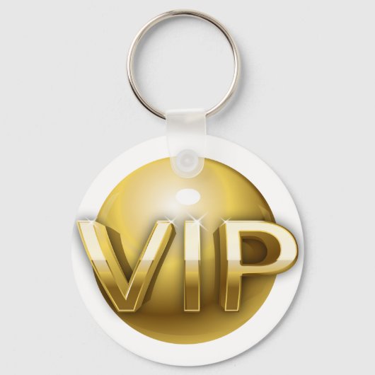 ラグジュアリー3DゴールドVIPエンブレム キーホルダー (正面)