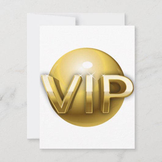 ラグジュアリー3DゴールドVIPエンブレム 招待状 (正面)