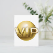 ラグジュアリー3DゴールドVIPエンブレム 招待状 (スタンド正面)
