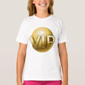 ラグジュアリー3DゴールドVIPエンブレム Tシャツ (正面)