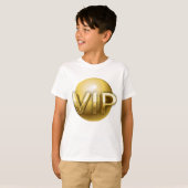 ラグジュアリー3DゴールドVIPエンブレム Tシャツ (正面フル)