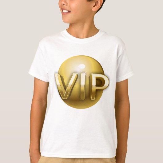 ラグジュアリー3DゴールドVIPエンブレム Tシャツ (正面)