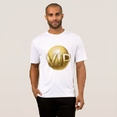 ラグジュアリー3DゴールドVIPエンブレム Tシャツ (正面フル)